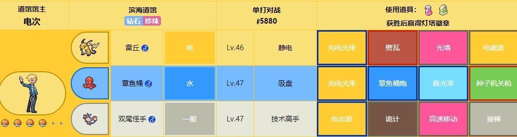 《口袋妖怪复刻初期道馆克制搭配攻略》（掌握关键克制）